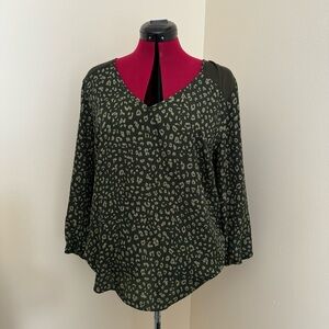 Long sleeve lightweight shirt from stitch fix box green animal print